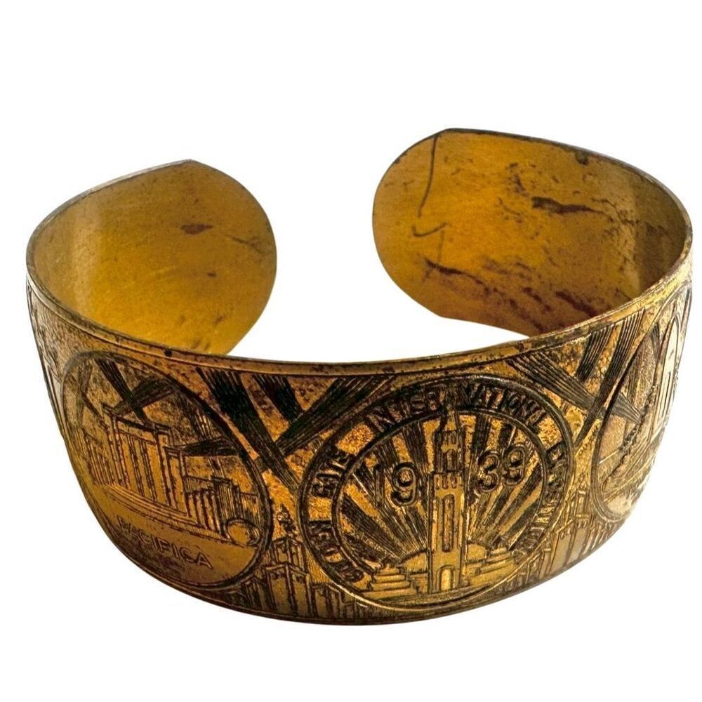 San Francisco Brass commemorative cityscape vintage bracelet